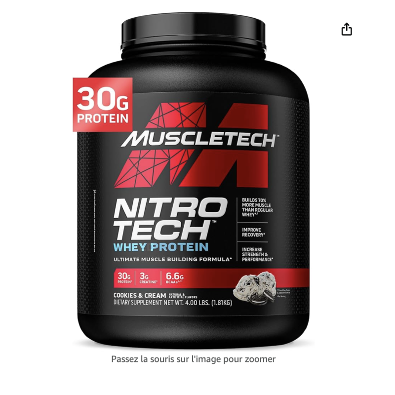 MuscleTech Nitro-Tech, Cookies & Cream - 1800g