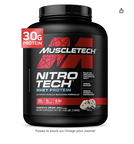 MuscleTech Nitro-Tech, Cookies & Cream - 1800g