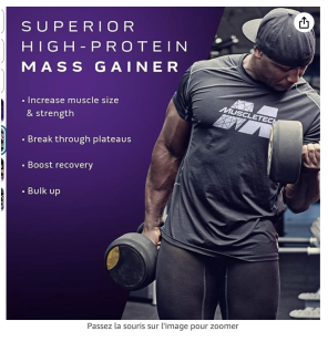 100% Mass Gainer, Vanilla Milkshake - 2330g4