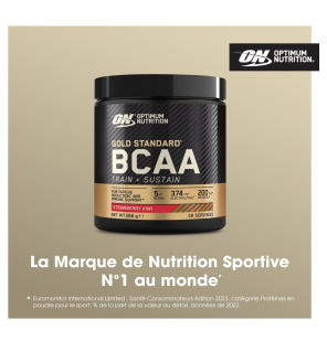 Optimum Nutrition Gold Standard BCAA, saveur fraise & kiwi, 266 g