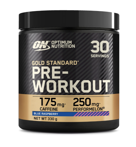 Optimum Nutrition Gold Standard Pre Workout en poudre, goût Framboise acidulée, 330 g