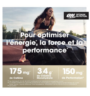 Optimum Nutrition Gold Standard Pre Workout en poudre, goût Framboise acidulée, 330 g