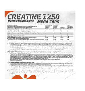 Olimp Sport Nutrition Creatine Mega Caps Acide Aminé 400 Capsules