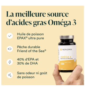 NOVOMA Oméga 3 Huile de Poisson Epax