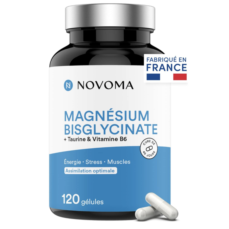 NOVOMA Magnésium Bisglycinate + Taurine & Vitamine B6