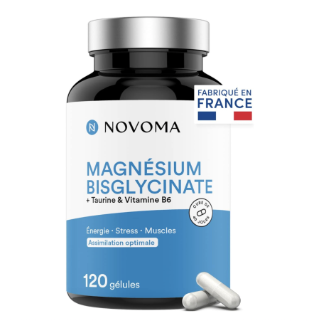 NOVOMA Magnésium Bisglycinate + Taurine & Vitamine B6