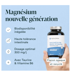 NOVOMA Magnésium Bisglycinate + Taurine & Vitamine B6