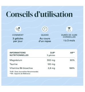 NOVOMA Magnésium Bisglycinate + Taurine & Vitamine B6