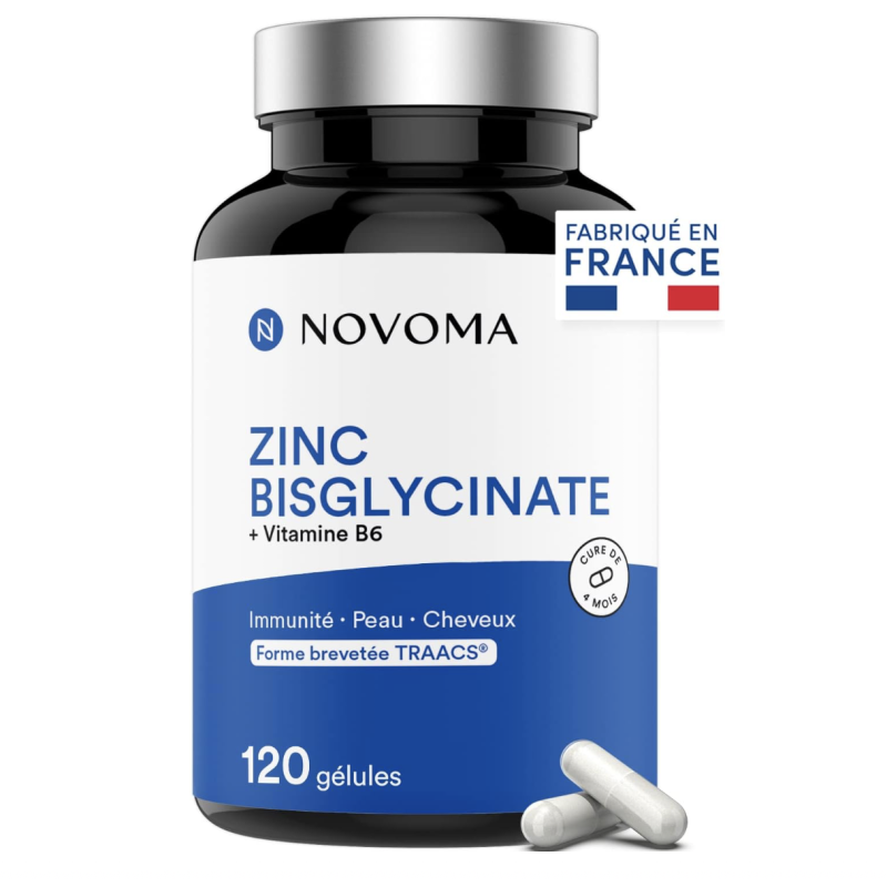 NOVOMA Zinc Bisglycinate 15 mg + Vitamine B6