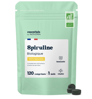 Spiruline Bio 500 mg, by Novoma