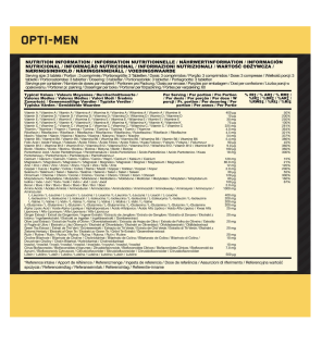 Optimum Nutrition Opti-Men, 180 gélules