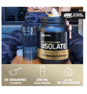 Optimum Nutrition ON Gold Standard 100% Isolate Pure Whey Protéine, 930g