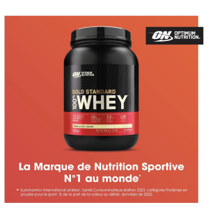 Optimum Nutrition Gold Standard 100% Whey, Crème Glacée Vanille, 907g