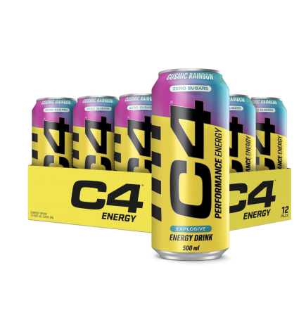 Cellucor C4 Performance Energy Carbonated 500ml x 12 Cosmic Rainbow Multi-ling