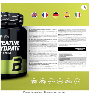 BioTechUSA 100% Creatine Monohydrate